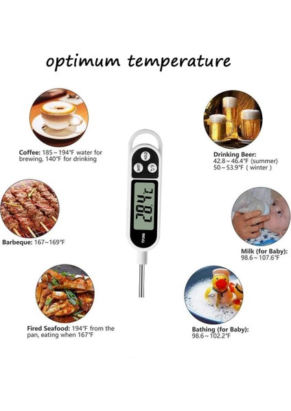 Gıda Termometresi TP300 Dijital Mutfak Termometresi Et Pişirme Için Gıda Sondası Barbekü Elektronik Fırın Mutfak Gereçleri (Yurt Dışından)