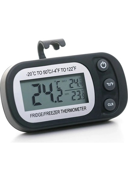 Siyah Stil Elektronik Dijital Buzdolabı Termometresi LCD Ekran Buzdolabı Dondurucu Sıcaklık Kanca Asılı Ev Termometre Ölçer (Yurt Dışından)