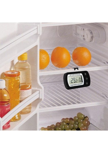 Siyah Stil Elektronik Dijital Buzdolabı Termometresi LCD Ekran Buzdolabı Dondurucu Sıcaklık Kanca Asılı Ev Termometre Ölçer (Yurt Dışından) fiyatları