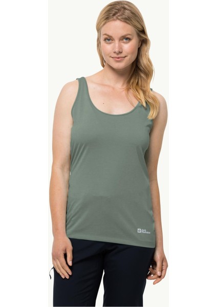 Jack Wolfskin Pack & Go Tank Kadın Atlet 1807283-4151 Picnic Green