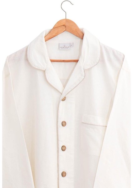 Reya Erkek Pijama Takımı Organik Pamuk Keten Krem - Xl fiyatları