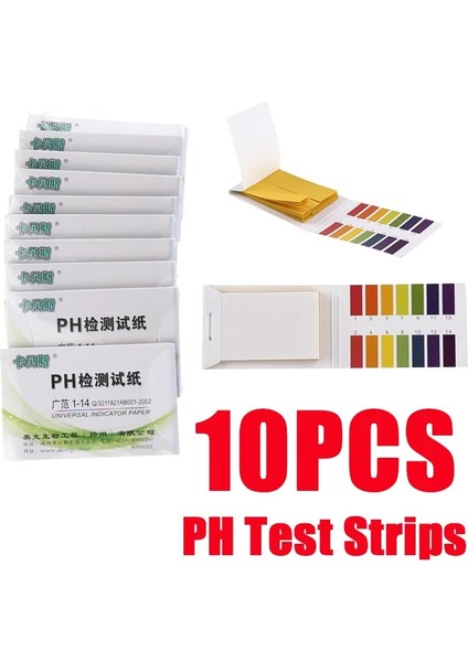 10 Adet Tarzı NO.45305 Boyutu 10 Adet = 800 Ph Kağıtları Şeritler Ph Tam Aralıklı Turnusol Test Kağıdı Şeritleri Laboratuvar Araç Gezileri I (Yurt Dışından)