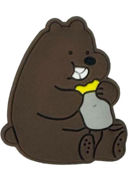 Terlik Süsü-Terlik Tokası Kahverengi Ayı Figürlü