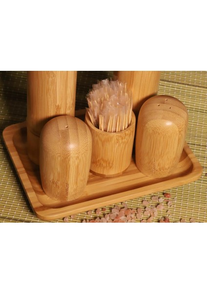 Madras Standlı Tuzluk Biberlik Öğütücü Değirmen Seti Büyük 6 Parça fırsatları