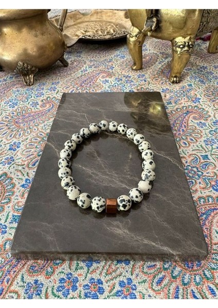 Kaplan Gözü & Hematit Karma Doğal Taş Unisex Bileklik 8 mm