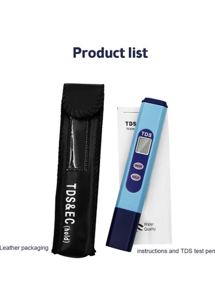 Mavi Stil Dijital Tds Metre 0~gl(Ppm) Su Si Tds Ppm Test Cihazı Tuzlu Su Testi Için Havuz Suyu Saflık Monitörü Otomatik Temperleme (Yurt Dışından)
