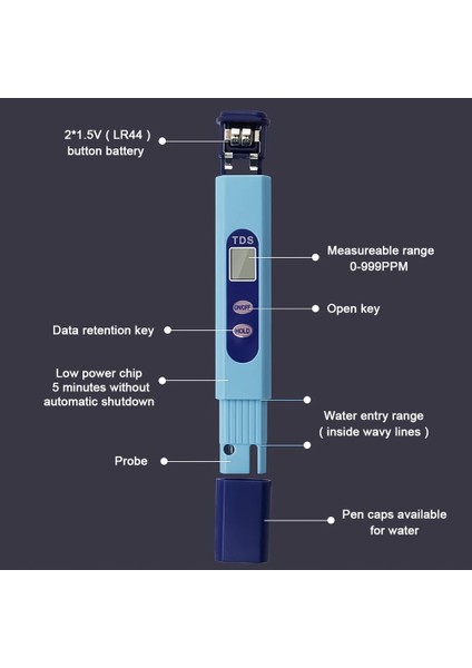 Mavi Stil Dijital Tds Metre 0~gl(Ppm) Su Si Tds Ppm Test Cihazı Tuzlu Su Testi Için Havuz Suyu Saflık Monitörü Otomatik Temperleme (Yurt Dışından) fırsatları