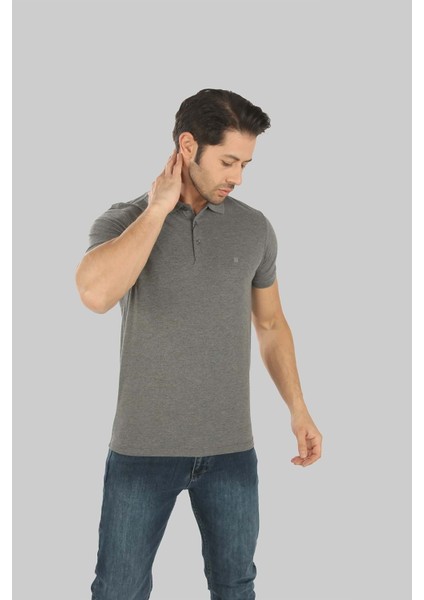 Erkek Yakalı Pamuk Turuncu Tshirt