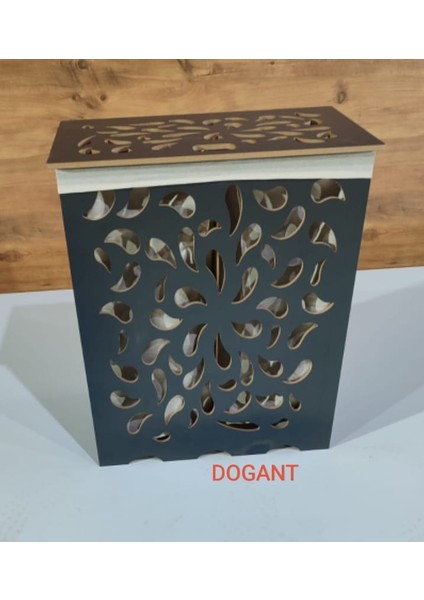 Ahşap Çamaşır Sepeti Antrasit
