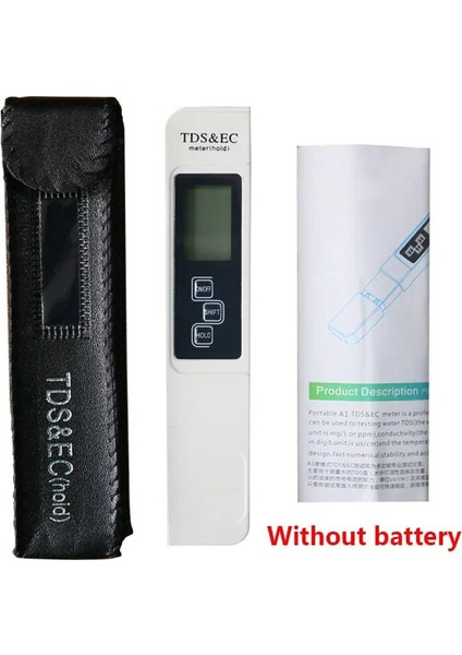Beyaz Stil 1 Pc Beyaz Dijital Su Si Test Cihazı Tds Ec Metre Aralığı Çok Fonksiyonlu Su Saflığı Sıcaklık Ölçer Temp Ppm Test Cihazı (Yurt Dışından)