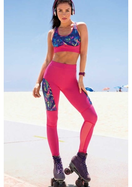 Desenli Spor Tayt T124