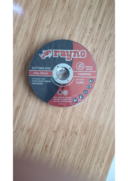 Paslanmaz Çelik(Inox Kesici) Kesme Taşı 115X1X22 mm Yüksek Kalite Kesici Taş Makineye Uygun(20 Adet)