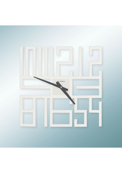 1154W Ultıma Lazer Kesim Beyaz dekoratif duvar saati