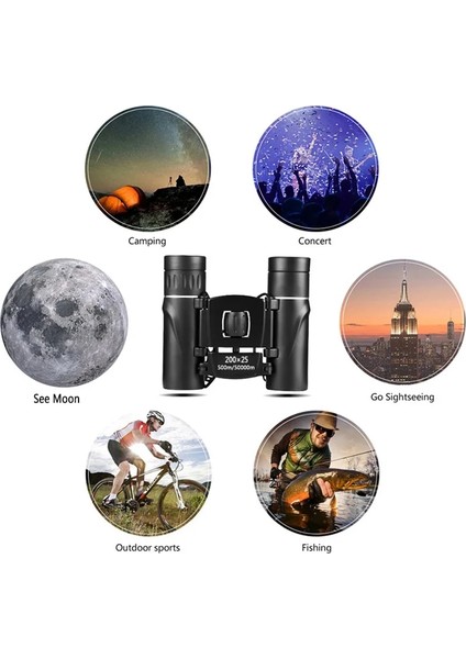 30X25 Tarzı Mini Taşınabilir Zoom Hd Teleskop Dürbün Güçlü Katlanır Uzun Menzilli Düşük Işık Gece Görüş Profesyonel (Yurt Dışından)