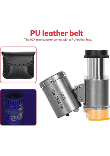 Beyaz Stil Mini Cep Mikroskop Seti 60X Laboratuvar El Mikroskobu Akülü Mikroskop LED Işık ile Çocuk Bilim Microscop (Yurt Dışından) modelleri