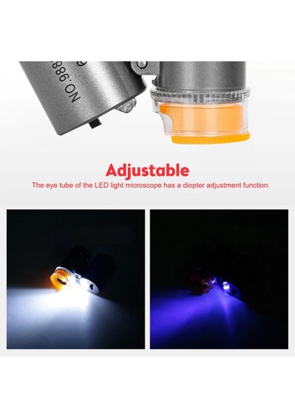 Beyaz Stil Mini Cep Mikroskop Seti 60X Laboratuvar El Mikroskobu Akülü Mikroskop LED Işık ile Çocuk Bilim Microscop (Yurt Dışından) fırsatları