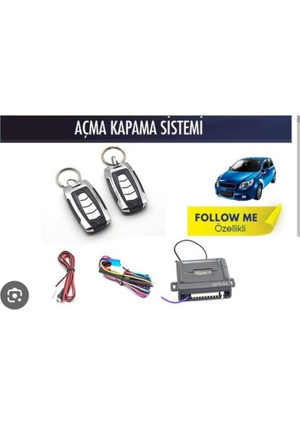 Açma Kapama B2 12V Sinyal Çıkışlı Krom Siyah Follo