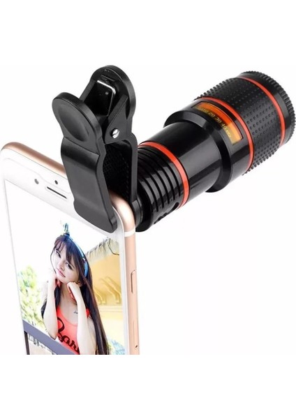 Siyah Stil x Taşınabilir Mini Yüksek Büyütme Monoküler Teleskop Uzun Odak Lens Evrensel Dijital Kamera ve Cep Telefonları Için (Yurt Dışından)