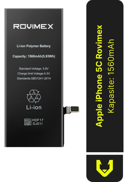 Apple iPhone 5S / 5C Batarya Pil - 1560mAh
