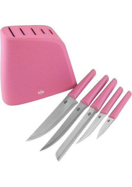 7502 Stark 6 Parça Bıçak Seti Pembe