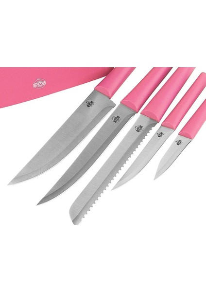7502 Stark 6 Parça Bıçak Seti Pembe