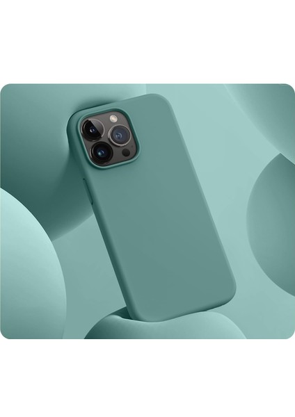 Iphone 15 Pro Uyumlu Içi Kadife Süet Yumuşak Liquid Silikon Lansman Telefon Kılıfı