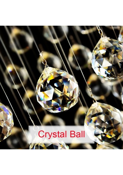 2 Adet Şeffaf Kristal Poligon Top Delikli Asılı Handelier Boncuk Dekoratif Atmosfer Kristal Top Optik Cam (Yurt Dışından)