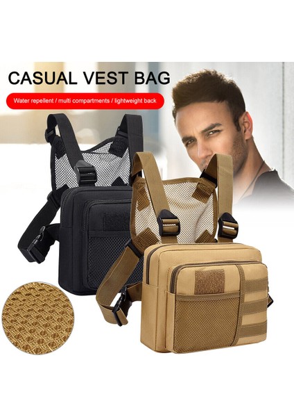 Gri Taktik Göğüs Çantası Spor Koşu Atleti Çantası Kamuflaj Fonksiyonel Sırt Çantası Trendy Rahat Yelek Erkekler Göğüs Asılı Kamuflaj Çanta (Yurt Dışından) modelleri