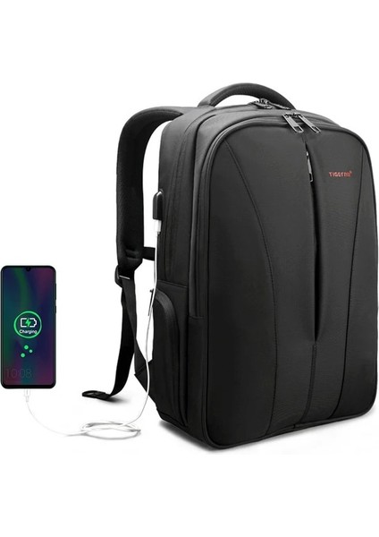 Siyah Tigernu Yeni Sıçramaya Dayanıklı USB Şarj 15.6 Inç Dizüstü Sırt Çantası Erkekler Su Geçirmez Çanta Genç Kızlar Için Yaz Sırt Çantası Kadınlar Için (Yurt Dışından)