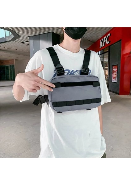 Beyaz Göğüs Çantası Hip Hop Erkek Yelek Sırt Çantası Unisex Taktik Paket Oxford Seyahat Spor Göğüs Çantası Bisiklet Sürme Çanta Erkekler Taktik Çanta (Yurt Dışından) fiyatları