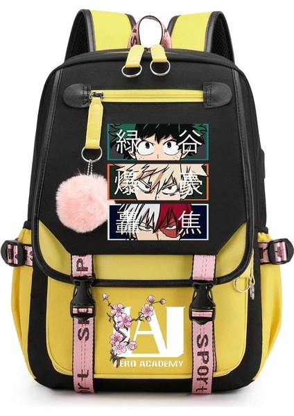 Stil 4 USB Şarj Sırt Çantası My Hero Academia Shoto Todoroki Bakugou Deku Okul Genç Kızlar Için Anime Sırt Çantaları Kabarık Top Sırt Çantası (Yurt Dışından) modelleri