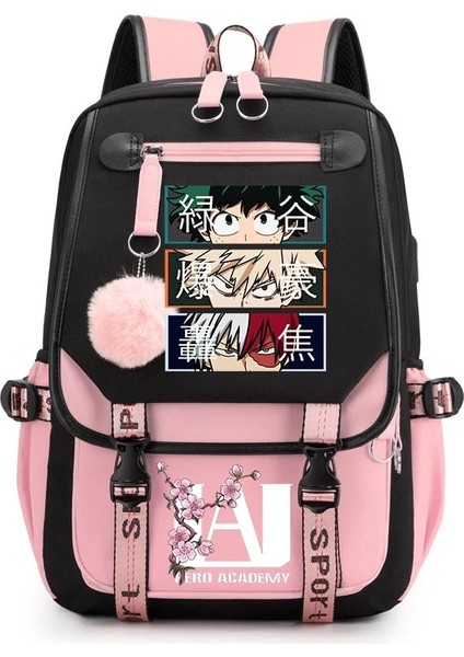 Stil 4 USB Şarj Sırt Çantası My Hero Academia Shoto Todoroki Bakugou Deku Okul Genç Kızlar Için Anime Sırt Çantaları Kabarık Top Sırt Çantası (Yurt Dışından) indirimleri