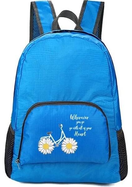 10DAISY008 Açık Ultralight Yürüyüş Sırt Çantası Bisiklet Seyahat Spor Papatya Baskı Taşınabilir Katlanabilir Kamp Ekipmanları Eğlence Taktik Çanta (Yurt Dışından)