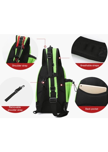 Siyah B Erkekler Yürüyüş Askeri Taktik Omuz Çantası Kamp Spor Trekking Tırmanma Crossbody Balıkçılık Sırt Çantası Açık Göğüs Çantası Erkek (Yurt Dışından)