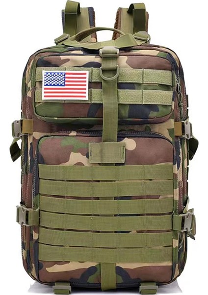 Kırmızı (50L) 50L Büyük Kapasiteli Taktik Sırt Çantası Mochila Ordu Molle Saldırı Paketi Su Geçirmez Açık Yürüyüş Kamp Seyahat Çantaları 3D Sırt Çantası (Yurt Dışından) modelleri