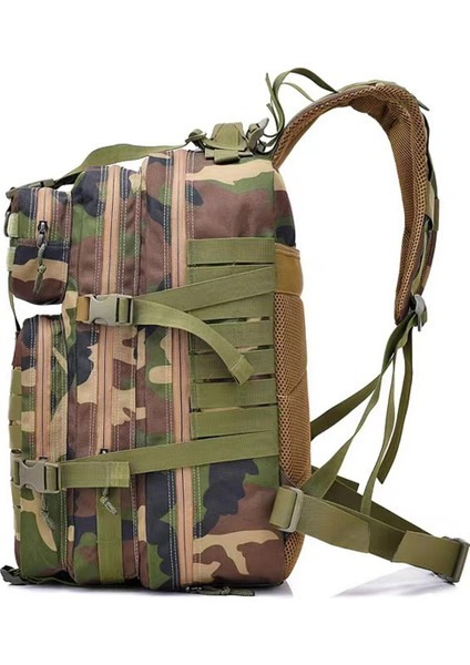 Kırmızı (50L) 50L Büyük Kapasiteli Taktik Sırt Çantası Mochila Ordu Molle Saldırı Paketi Su Geçirmez Açık Yürüyüş Kamp Seyahat Çantaları 3D Sırt Çantası (Yurt Dışından) fırsatları