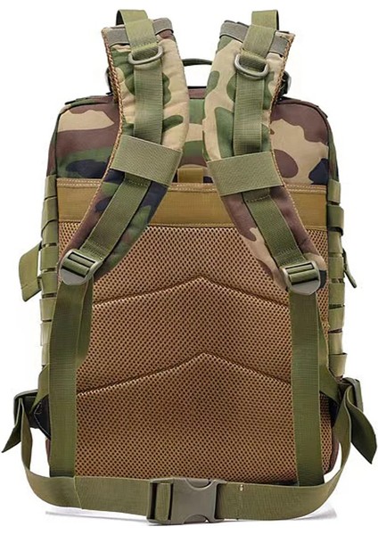 Kırmızı (50L) 50L Büyük Kapasiteli Taktik Sırt Çantası Mochila Ordu Molle Saldırı Paketi Su Geçirmez Açık Yürüyüş Kamp Seyahat Çantaları 3D Sırt Çantası (Yurt Dışından) indirimleri