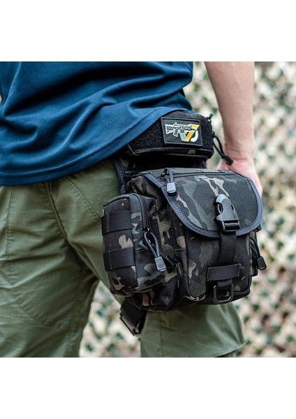 Siyah Mc Yeni Açık Çok Fonksiyonlu Askeri Taktik Bacak Çantası Swat Aracı Bel Paketi Binmek Elektrik Paketi Çanta 1000D (Yurt Dışından)