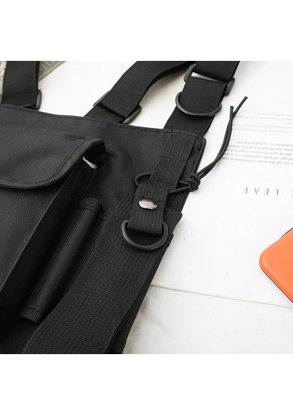 Küçük Boyutlu Pfnw Yeni Trendy Marka Yelek Sırt Çantası Kişiselleştirilmiş Çanta Hip Hop Taktik Çanta Çok Cep Göğüs Punk Tide Chic 12Z4598 (Yurt Dışından) fırsatları