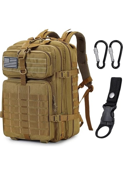 48L Çamurlu Renk 48/25L Askeri Taktik Sırt Çantası Adam Kamp Avcılık Çantaları Büyük Kapasiteli Su Geçirmez Naylon Paketi Trekking Balıkçılık Sırt Çantası (Yurt Dışından)