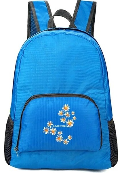 10DAISY005 Açık Ultralight Yürüyüş Sırt Çantası Bisiklet Seyahat Spor Papatya Baskı Taşınabilir Katlanabilir Kamp Ekipmanları Eğlence Taktik Çanta (Yurt Dışından)