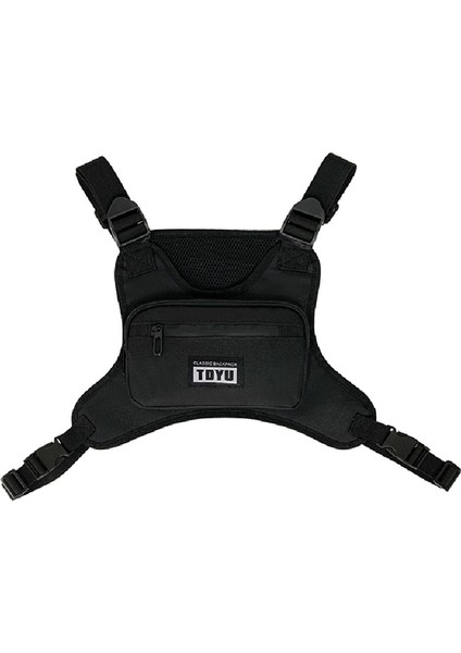 Siyah 25CMX17CMX3CM Moda Erkek Oxford Göğüs Paketleri 2022 Yeni Yüksek Kaliteli Naylon Unisex Göğüs Rig Çanta Hip Hop Çok Cep Taktik Yelek Sırt Çantası (Yurt Dışından)