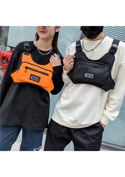 Siyah 25CMX17CMX3CM Moda Erkek Oxford Göğüs Paketleri 2022 Yeni Yüksek Kaliteli Naylon Unisex Göğüs Rig Çanta Hip Hop Çok Cep Taktik Yelek Sırt Çantası (Yurt Dışından) modelleri