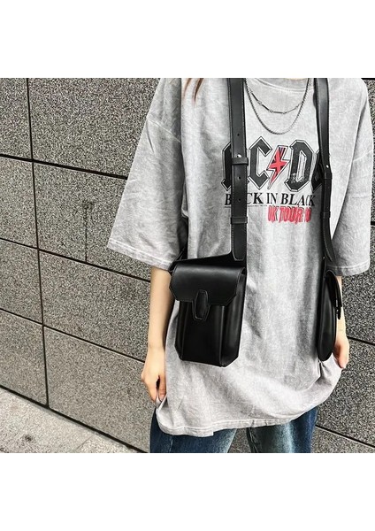 Yeni Taktik Techwear Deri Yelek Çanta Sırt Çantası Erkek Kadın Hip Hop Punk Rahat Omuz Çantası Göğüs Paketi Trend Versatilejacket Çanta (Yurt Dışından) fırsatları