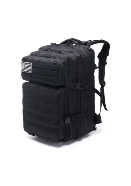 Siyah (50L) 50L1000D Askeri Taktik Sırt Çantası Mochila Kamp Yürüyüş Sırt Çantası Ordu Molle Su Geçirmez Trekking Balıkçılık Avcılık Sırt Çantası Çanta (Yurt Dışından)