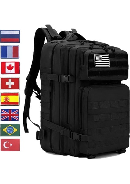 Siyah (50L) 50L1000D Askeri Taktik Sırt Çantası Mochila Kamp Yürüyüş Sırt Çantası Ordu Molle Su Geçirmez Trekking Balıkçılık Avcılık Sırt Çantası Çanta (Yurt Dışından) fiyatları