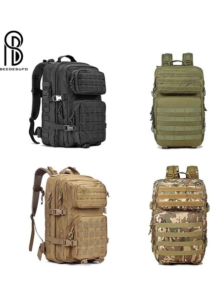 Haki 50L Taktik Sırt Çantası Naylon Askeri Sırt Çantası Molle Ordu Sırt Çantası Su Geçirmez Kamp Avcılık Balıkçılık Trekking Çantaları (Yurt Dışından)