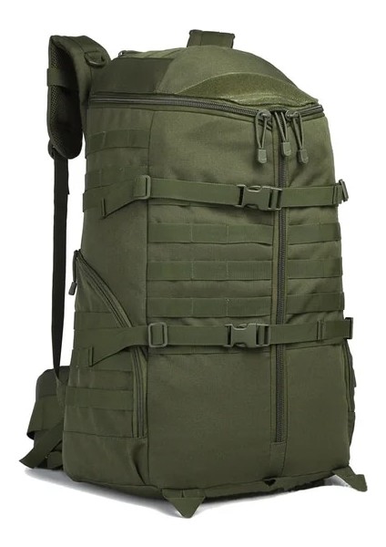 Yeşil 55L Kamp Sırt Çantası Su Geçirmez Trekking Balıkçılık Av Çantası Askeri Taktik Ordu Molle Tırmanma Sırt Çantası Açık Çanta Mochila (Yurt Dışından)