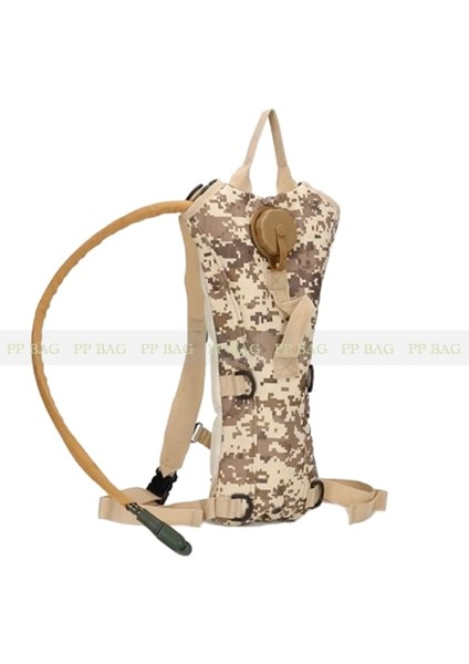 Kamuflaj 2 Torba 3l Mesane Su Torbası Açık Hava Taktik Hidrasyon Paketi Spor Binme Deve Çantası Sırt Çantası Naylon Sırt Çantası Kamp Paketi Bisiklet Çantası (Yurt Dışından)