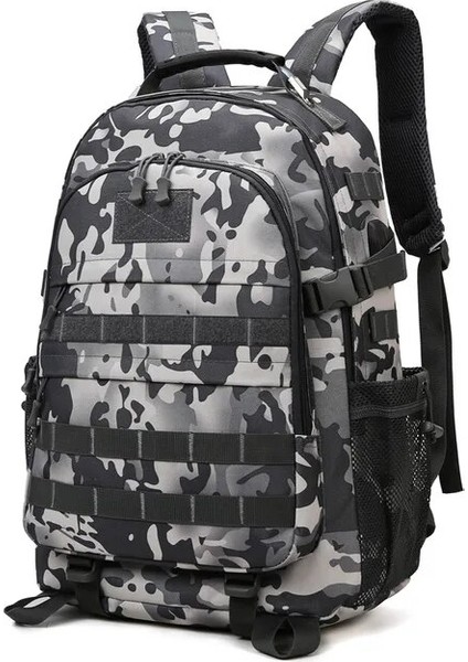 Gri 37CMX21CMX50CM Açık Taktik Çanta Spor Dağcılık Seyahat Çantası Büyük Kapasiteli, Çok Fonksiyonlu, Su Geçirmez, Hafif, Dayanıklı Sırt Çantası (Yurt Dışından)